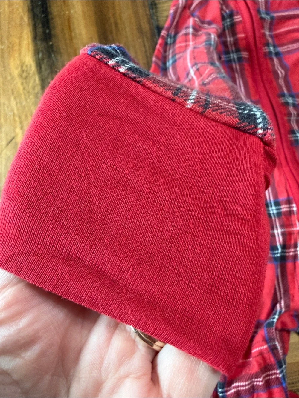 Little Sleepies Red Plaid One-Piece Zip Footed Pajamas - 6-12 months